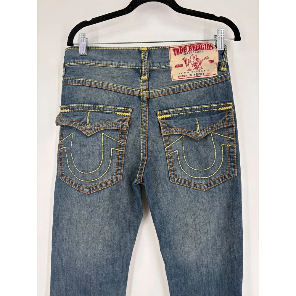 True Religion Billy Super T Jeans Men 30 Rare Y2K Blue Denim